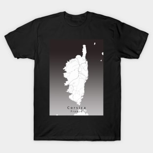 Corsica France Island Map T-Shirt